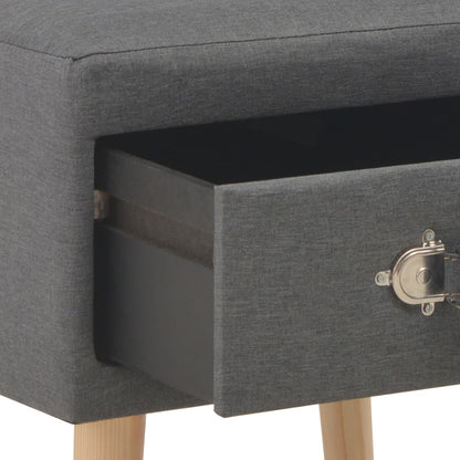 Comodini Grigio Scuro 2 pz 40x35x40 cm in Tessuto | homemem39