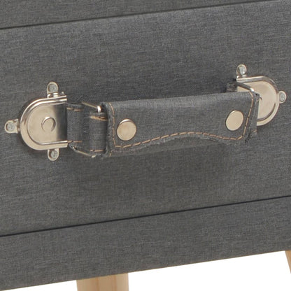 Comodini Grigio Scuro 2 pz 40x35x40 cm in Tessuto | homemem39
