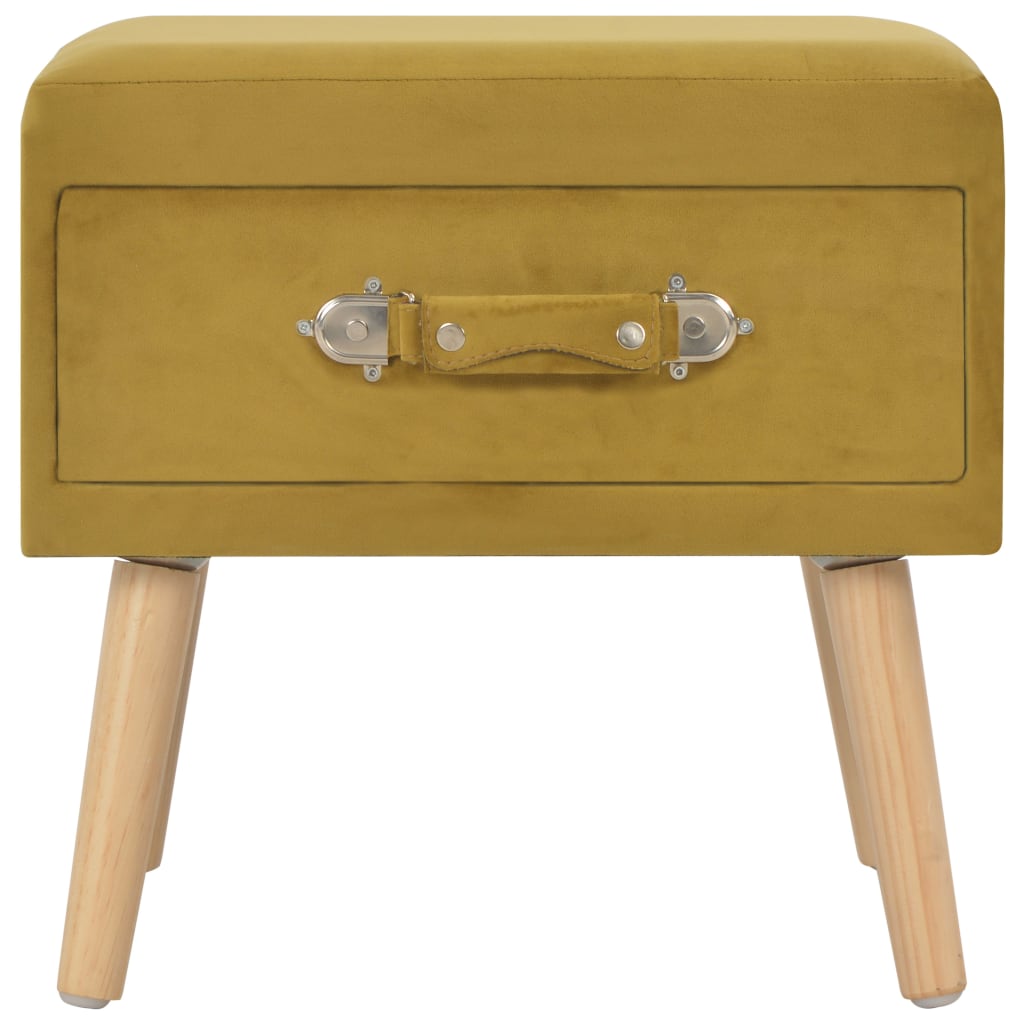 Comodini Senape 2 pz 40x35x40 cm in Velluto - homemem39