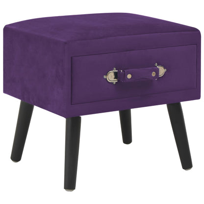 Comodini Viola Scuro 2 pz 40x35x40 cm in Velluto | homemem39