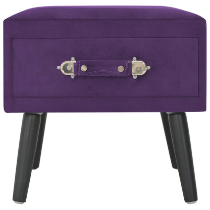 Comodini Viola Scuro 2 pz 40x35x40 cm in Velluto | homemem39