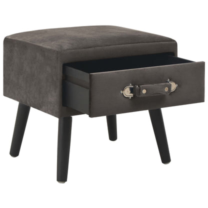 Comodini Grigi 2 pz 40x35x40 cm in Velluto | homemem39