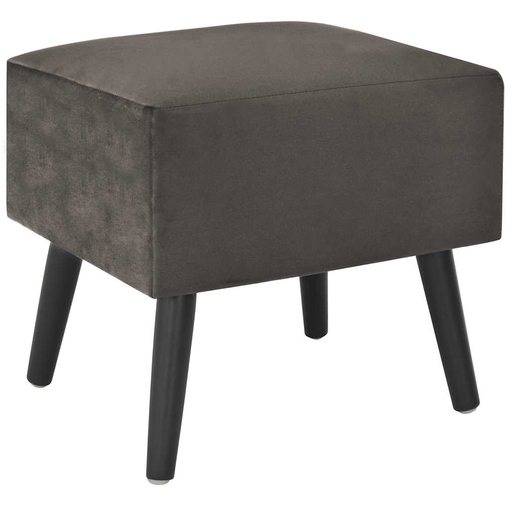 Comodini Grigi 2 pz 40x35x40 cm in Velluto