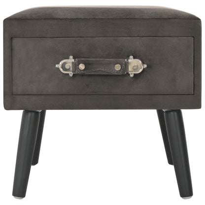 Comodini Grigi 2 pz 40x35x40 cm in Velluto | homemem39