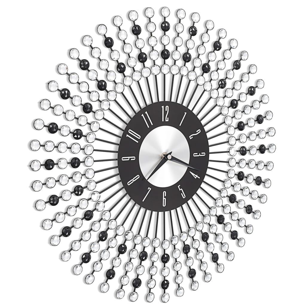 Orologio da Parete in Metallo 43 cm Nero - homemem39