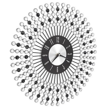 Orologio da Parete in Metallo 43 cm Nero - homemem39