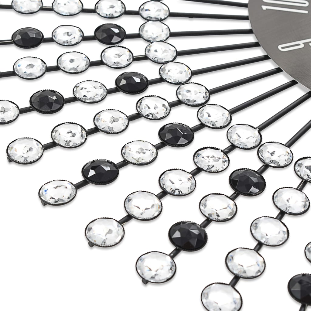 Orologio da Parete in Metallo 43 cm Nero - homemem39