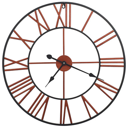 Orologio da Parete in Metallo 58 cm Rosso - homemem39