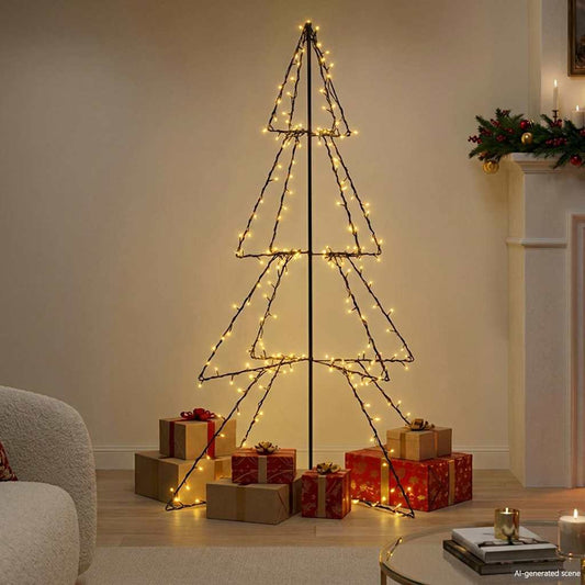 Albero di Natale a Cono 240 LED per Interni Esterni 115x150 cm | homemem39
