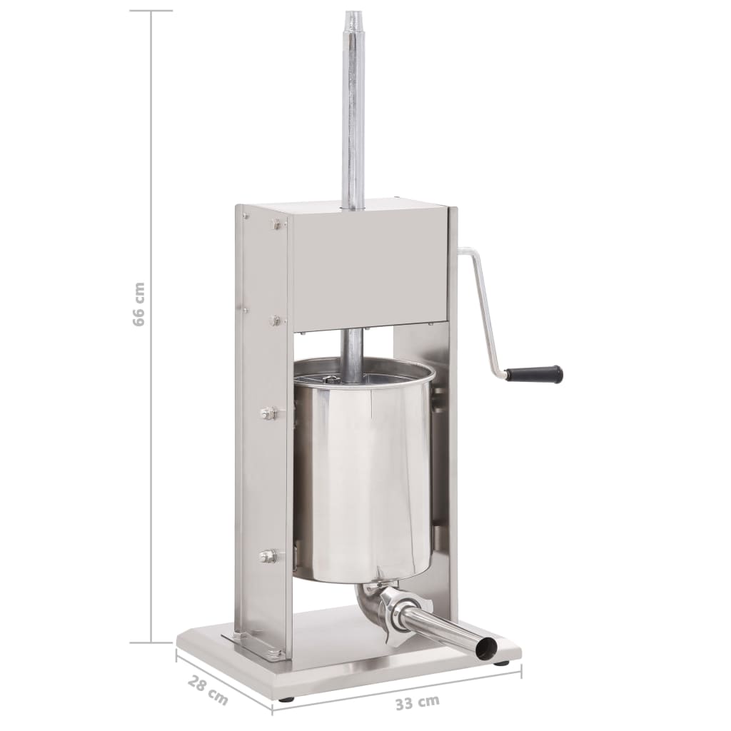 Insaccatrice Manuale Argento 10 L in Acciaio Inossidabile - homemem39