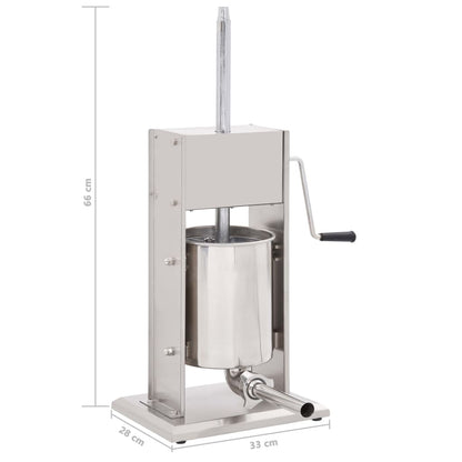 Insaccatrice Manuale Argento 10 L in Acciaio Inossidabile - homemem39