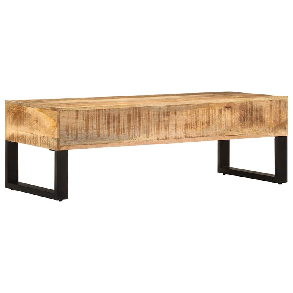 Tavolino da Salotto 110x50x38 cm in Legno Massello di Mango