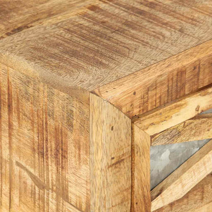 Tavolino da Salotto 110x50x38 cm in Legno Massello di Mango