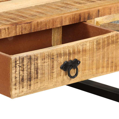Tavolino da Salotto 110x50x38 cm in Legno Massello di Mango