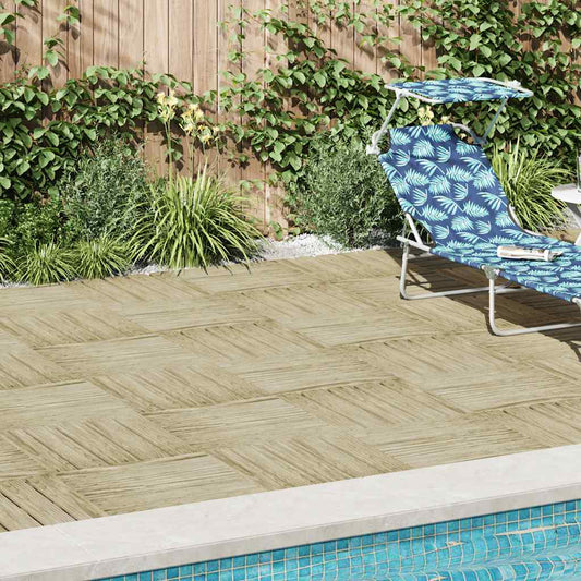 Piastrelle per Decking 30 pz 50x50 cm in Legno Verde