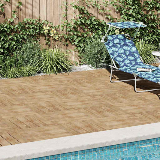 Piastrelle per Esterni 30 pz 50x50 cm in Legno Marrone