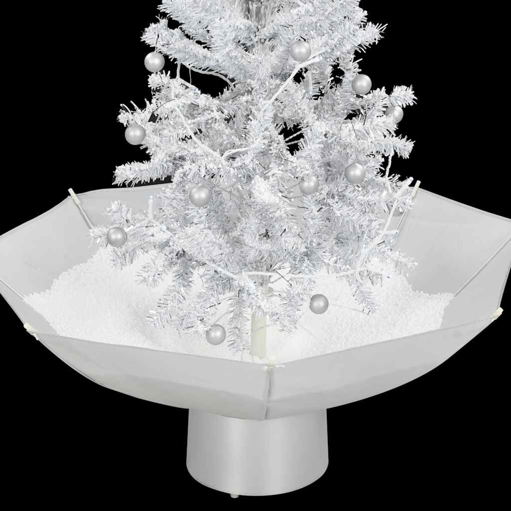 Albero di Natale con Neve e Base a Ombrellone Bianco 75 cm | homemem39