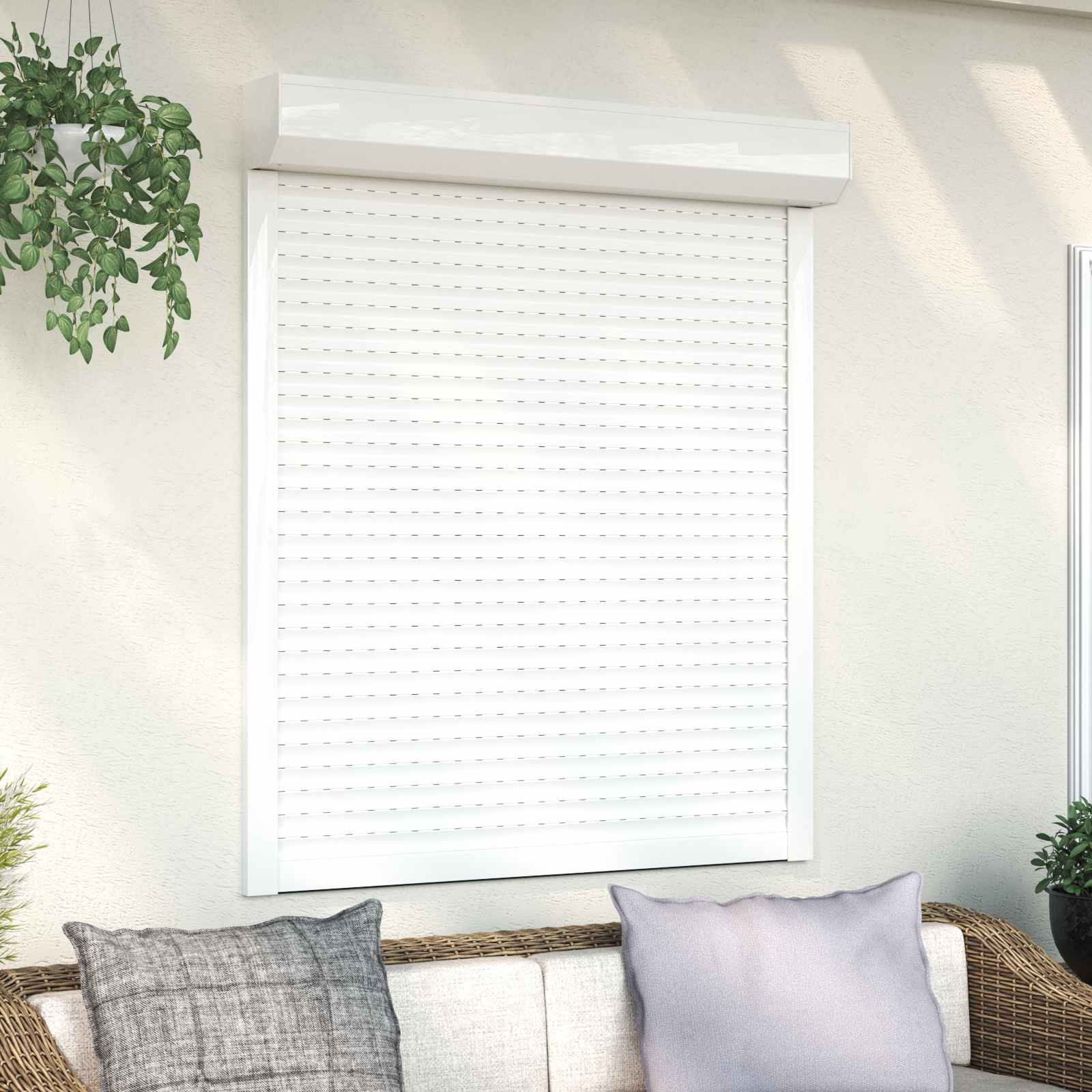 Persiana a rullo Bianco 110 x 130 cm Alluminio e poliuretano | homemem39