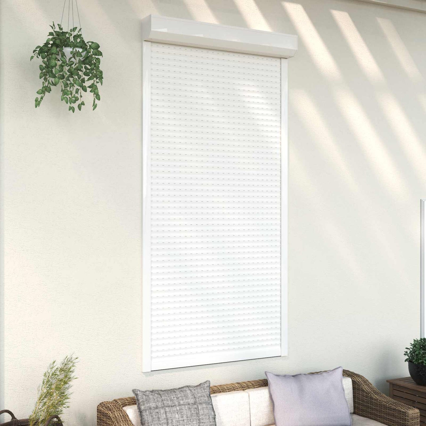 Persiana a rullo Bianco 110 x 220 cm Alluminio e poliuretano