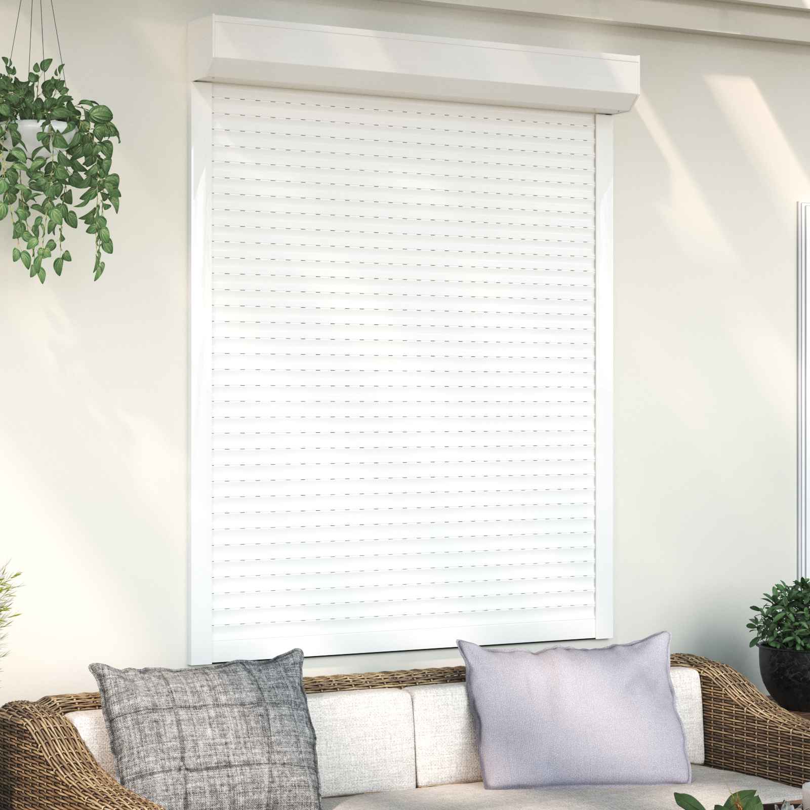 Persiana a rullo Bianco 120 x 150 cm Alluminio e poliuretano | homemem39