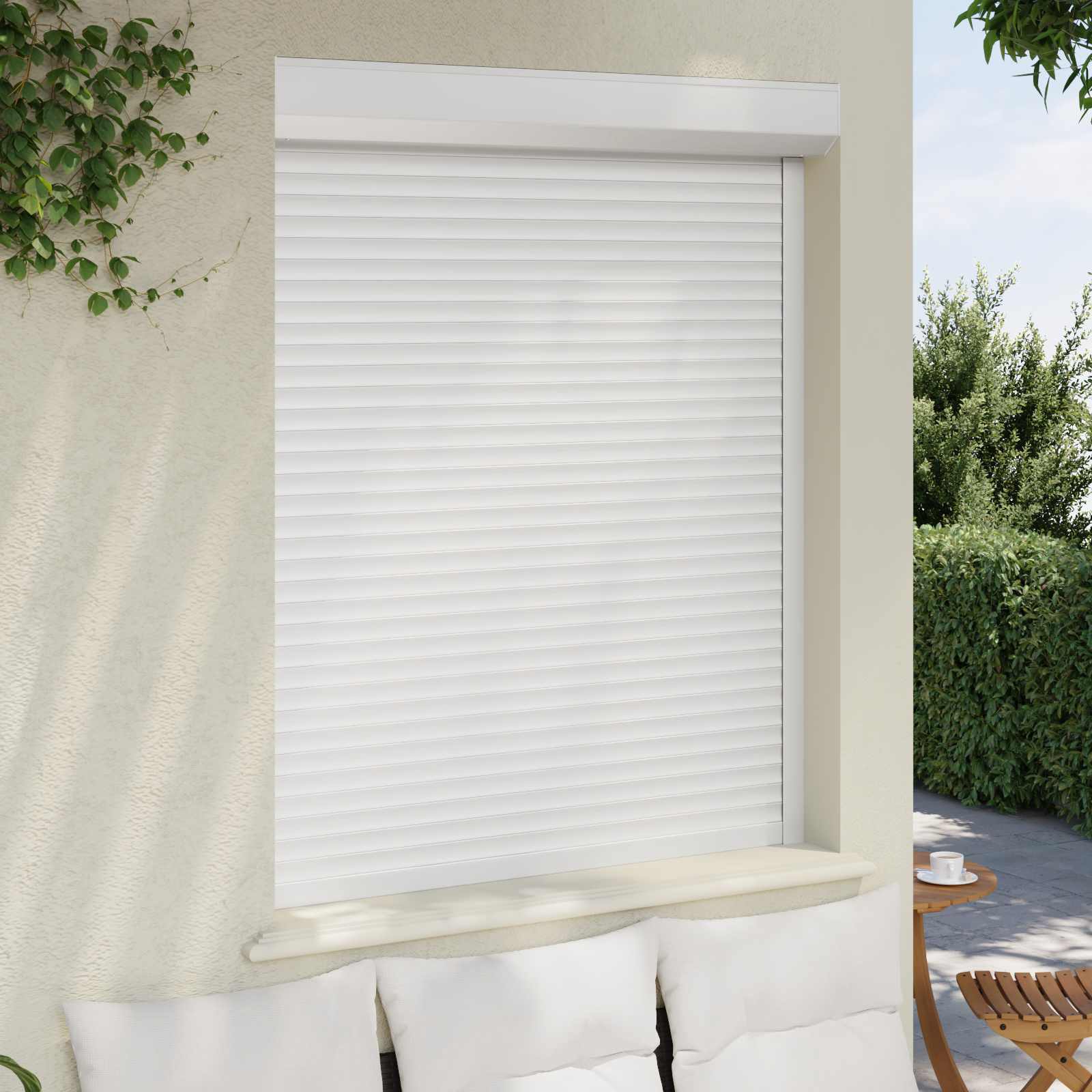 Persiana a rullo Bianco 120 x 150 cm Alluminio e poliuretano | homemem39