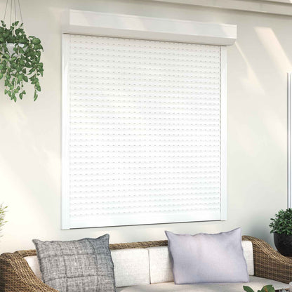 Persiana a rullo Bianco 130 x 140 cm Alluminio e poliuretano