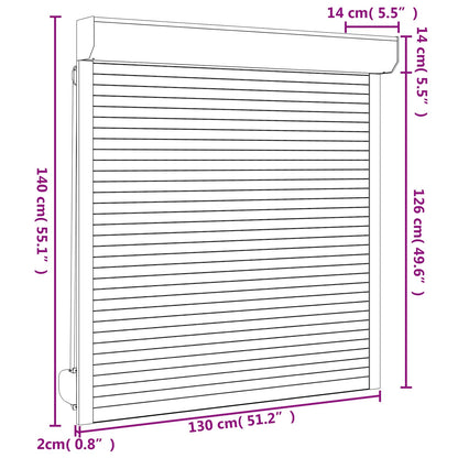 Persiana a rullo Bianco 130 x 140 cm Alluminio e poliuretano | homemem39