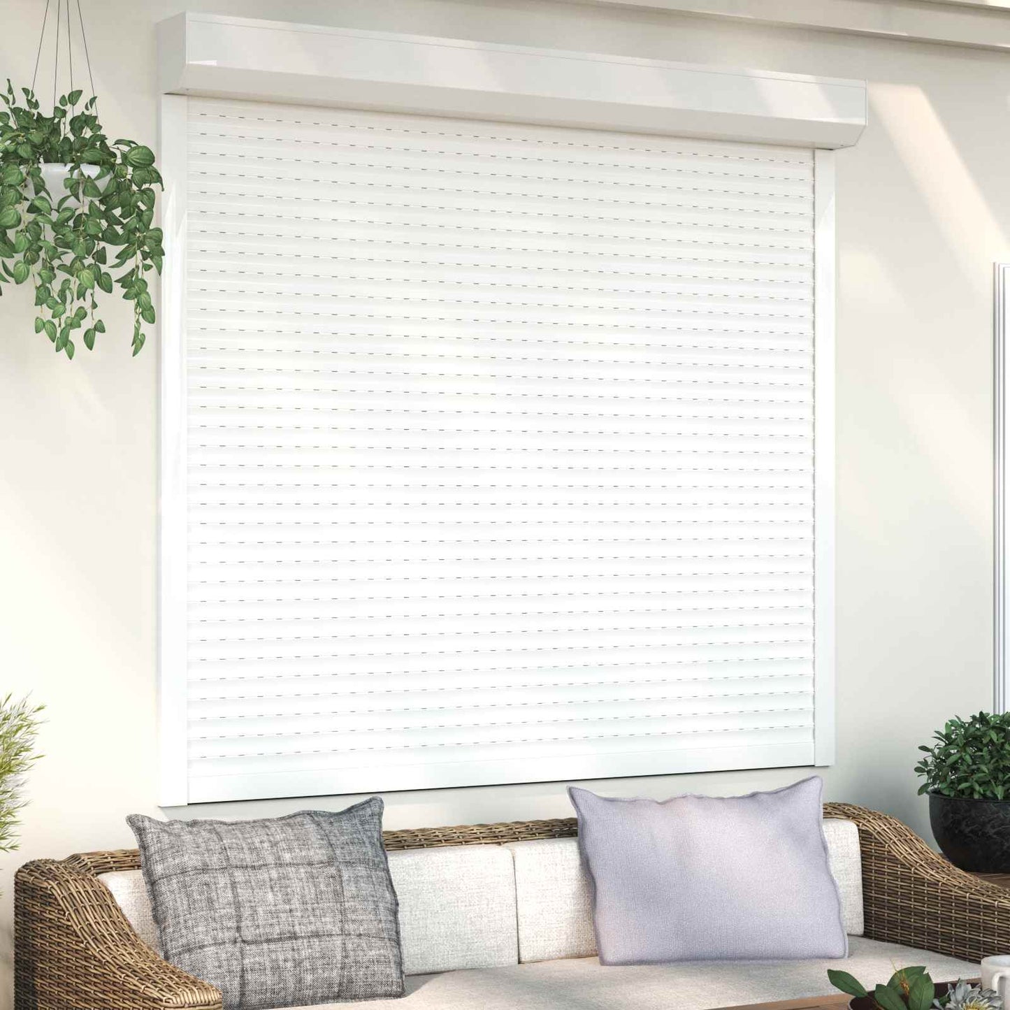 Persiana a rullo Bianco 160 x 150 cm Alluminio e poliuretano | homemem39