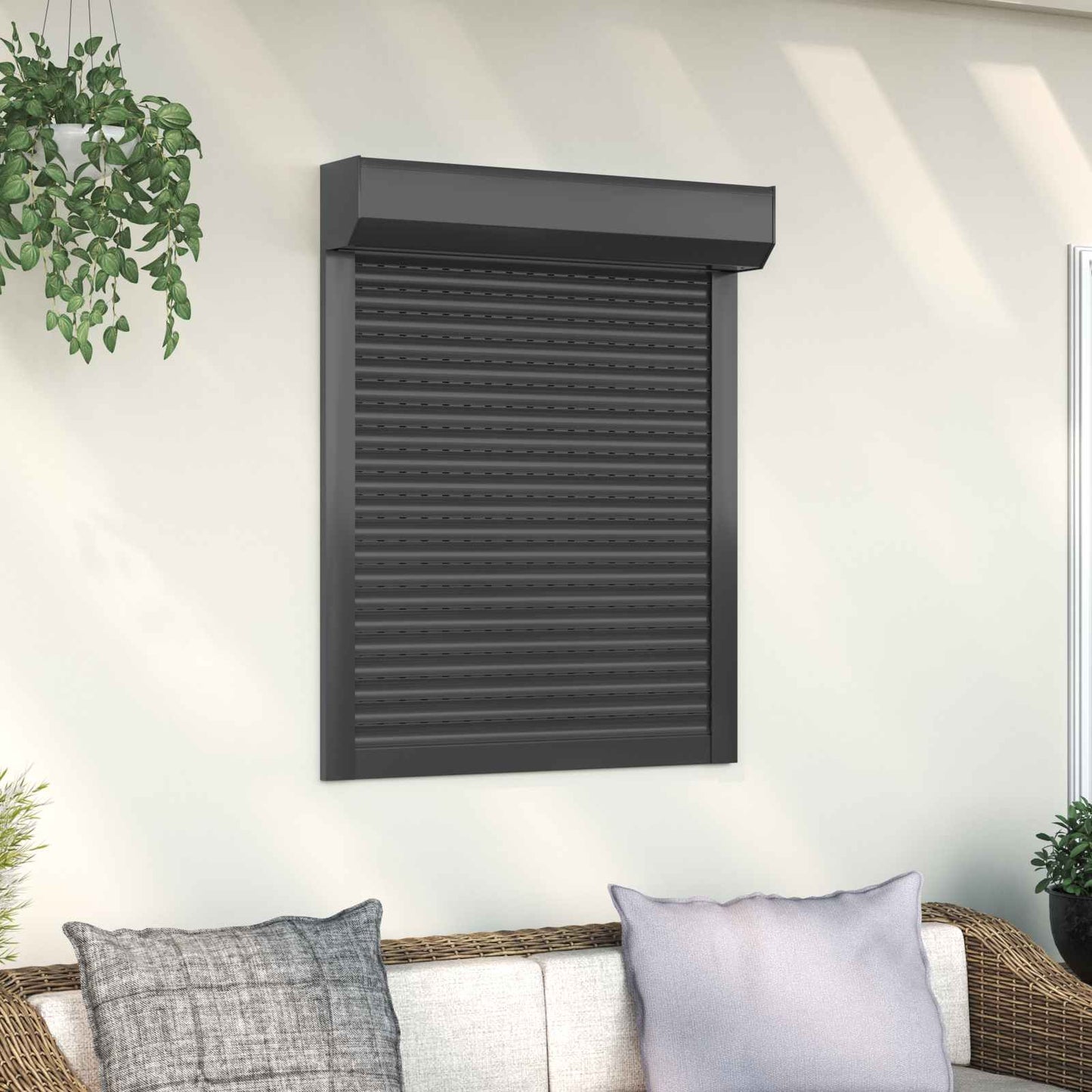 Persiana a rullo Antracite 80 x 100 cm Alluminio e poliuretano | homemem39