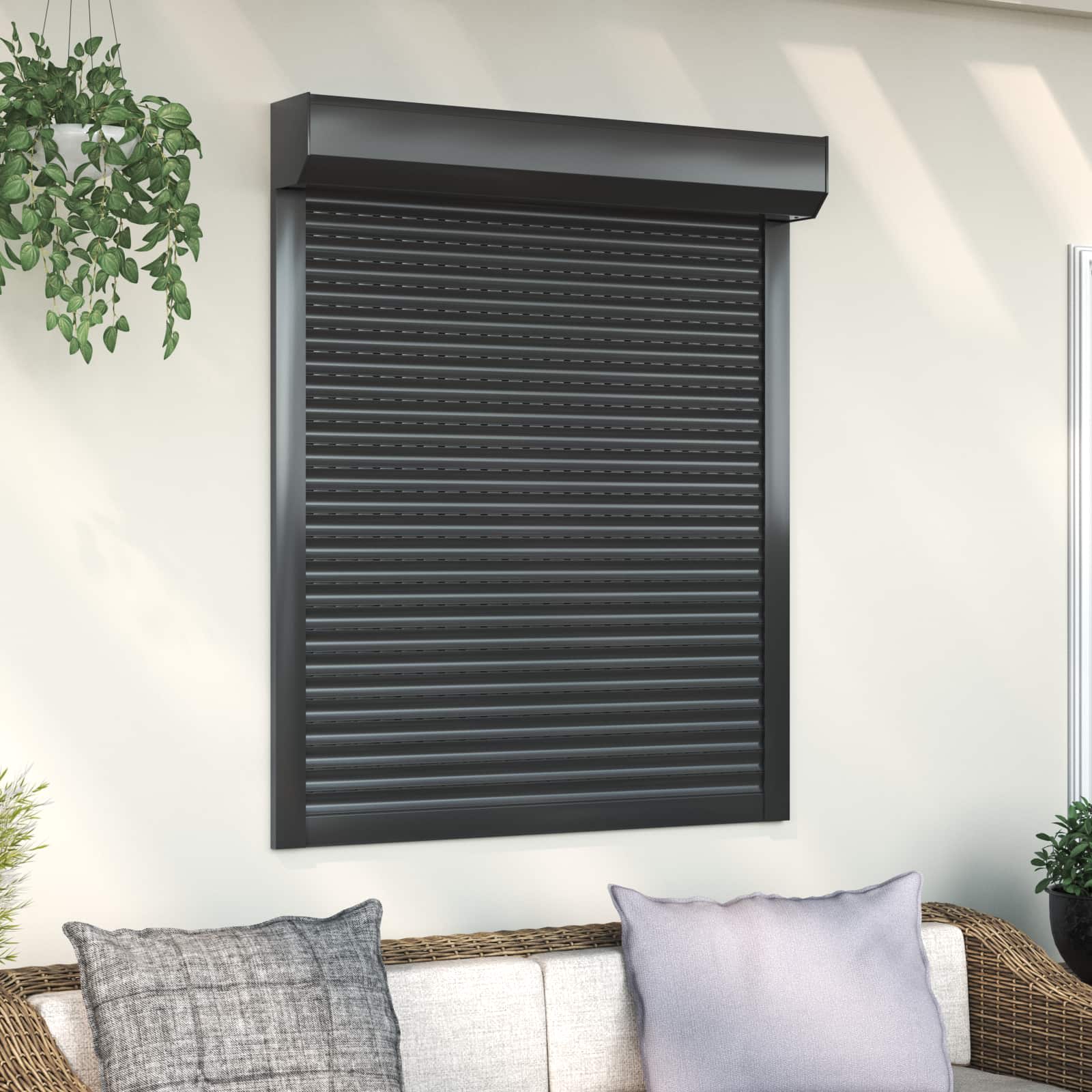 Persiana a rullo Antracite 100 x 120 cm Alluminio e poliuretano | homemem39