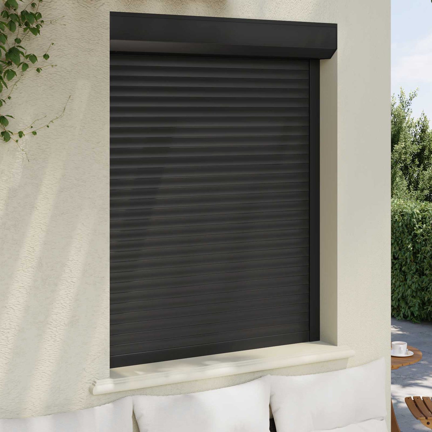 Persiana a rullo Antracite 100 x 130 cm Alluminio e poliuretano