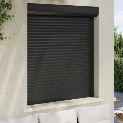 Persiana a rullo Antracite 110 x 130 cm Alluminio e poliuretano | homemem39