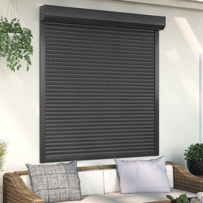 Persiana a rullo Antracite 140 x 150 cm Alluminio e poliuretano