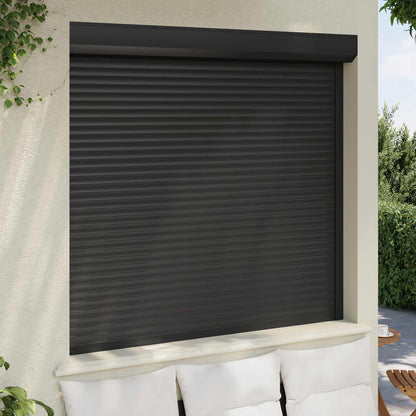 Persiana a rullo Antracite 160 x 150 cm Alluminio e poliuretano