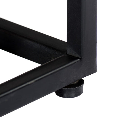 Comodino 40x30x50 cm in Legno Massello di recupero e Acciaio - homemem39