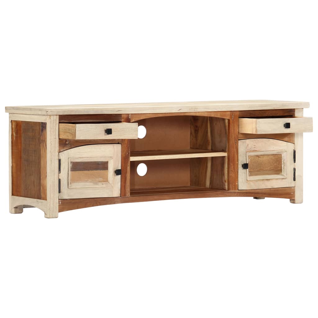 Mobile Porta TV 120x30x40 cm in Legno Massello di Recupero | homemem39