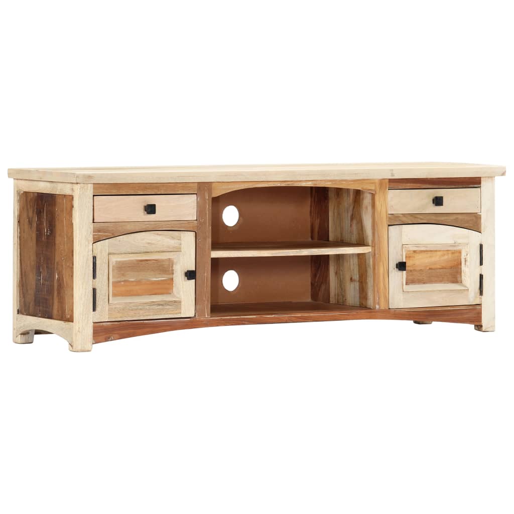 Mobile Porta TV 120x30x40 cm in Legno Massello di Recupero | homemem39