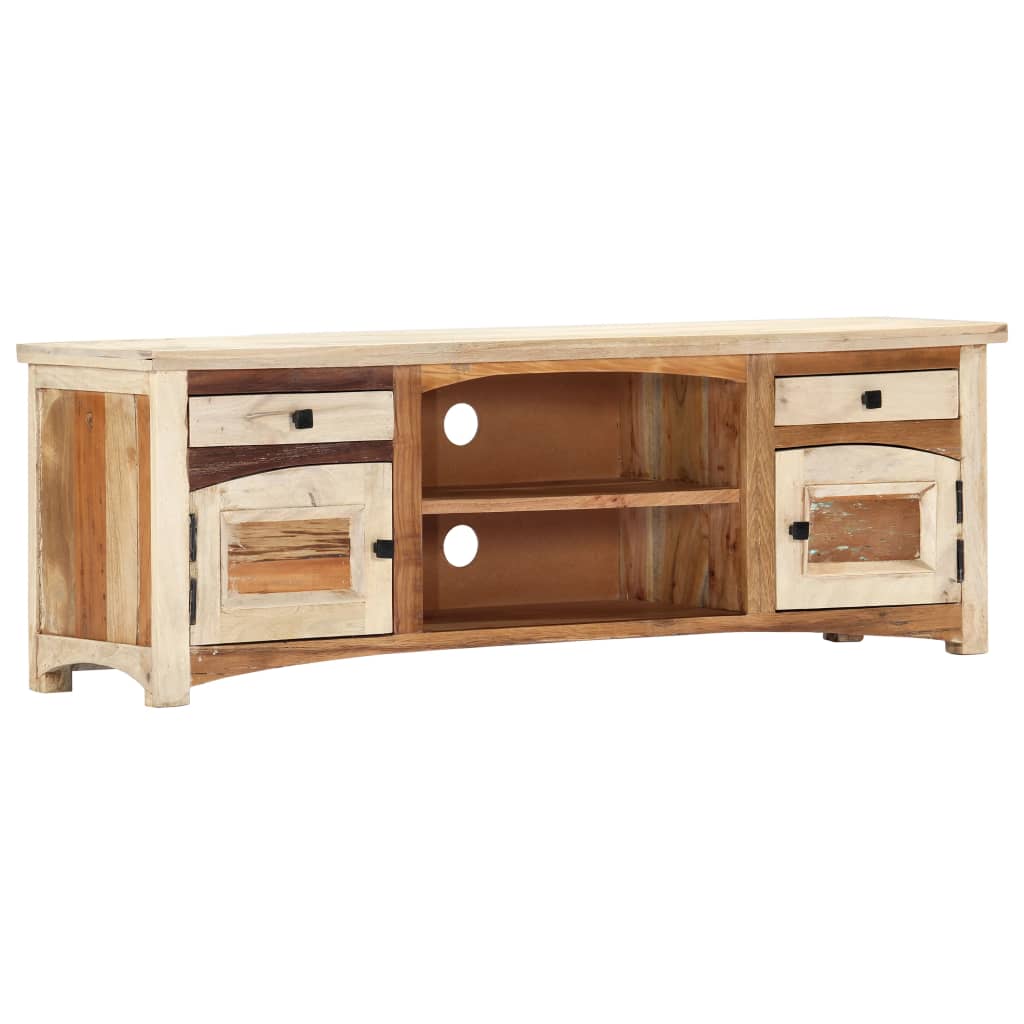 Mobile Porta TV 120x30x40 cm in Legno Massello di Recupero | homemem39