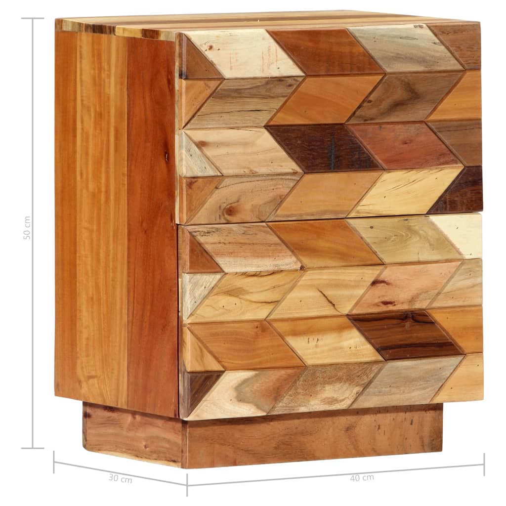 Comodino 40x30x50 cm in Legno Massello di Recupero | homemem39