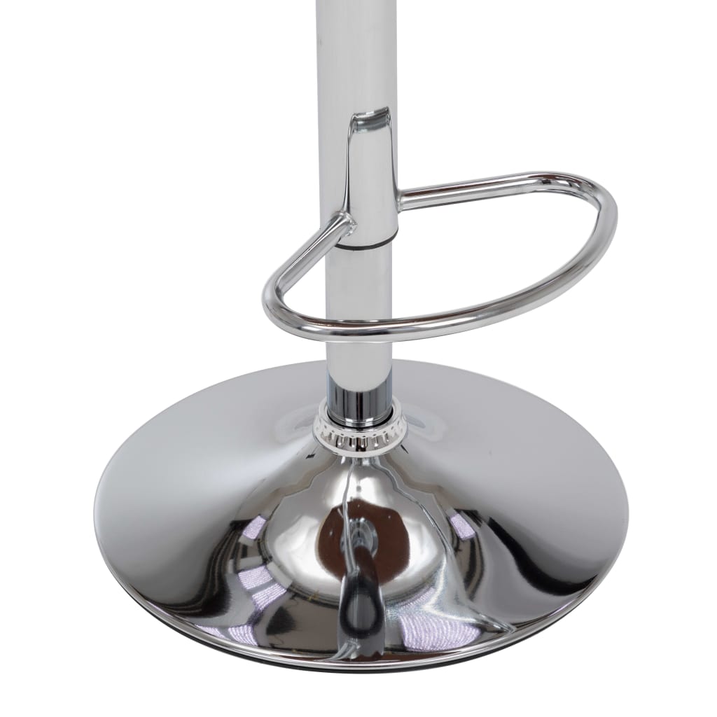 Sgabelli da Bar 2 pz Crema in Legno Piegato e Similpelle