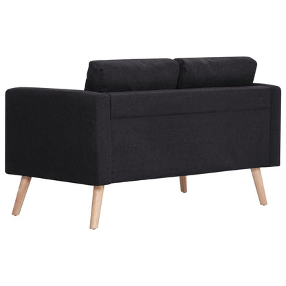 2 pc Sofa Set in Black Fabric