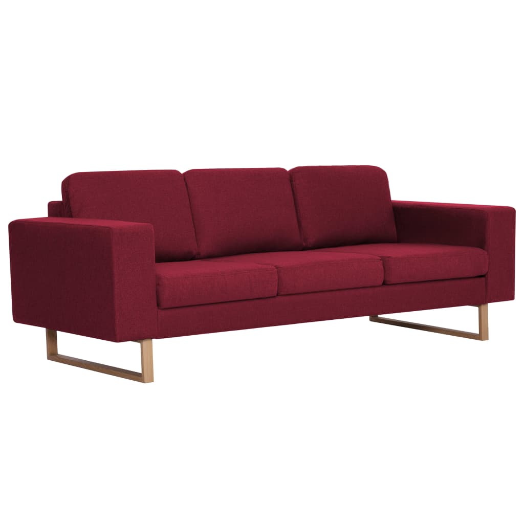 Set Divani 2 pz in Tessuto Rosso Vino - homemem39