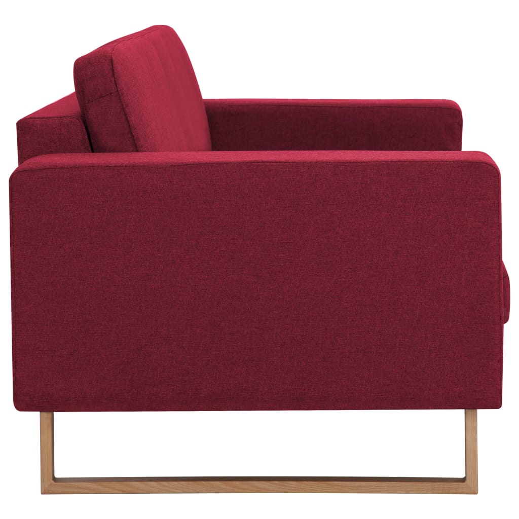 Set Divani 2 pz in Tessuto Rosso Vino - homemem39