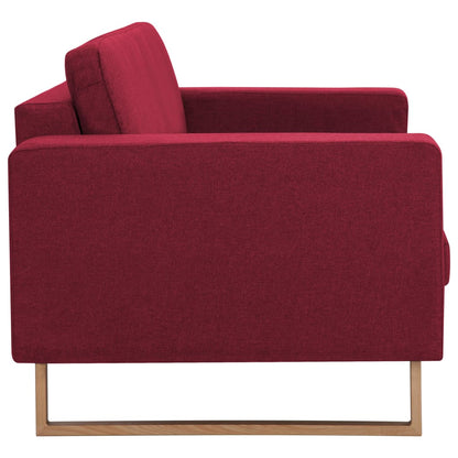 Set Divani 2 pz in Tessuto Rosso Vino - homemem39