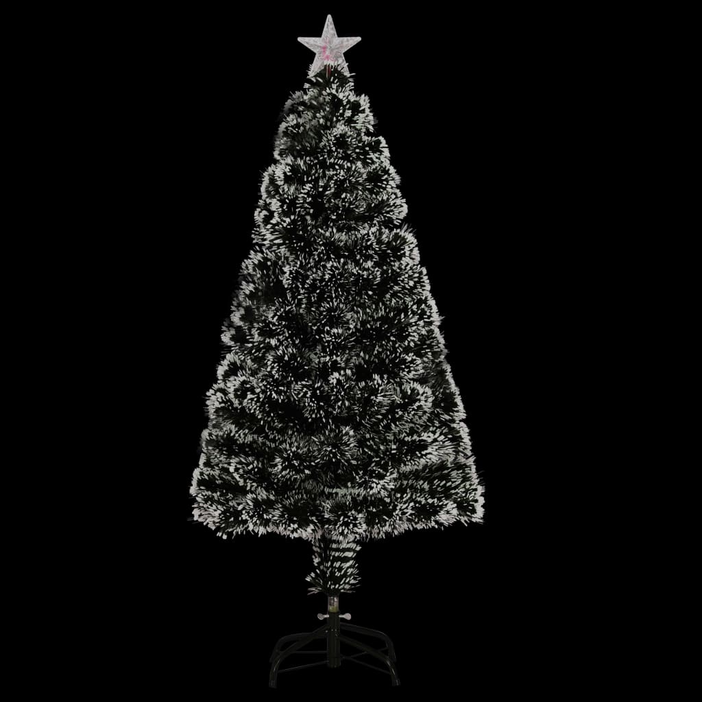 Albero di Natale Preilluminato con Supporto e LED 120 cm Fibra Ottica