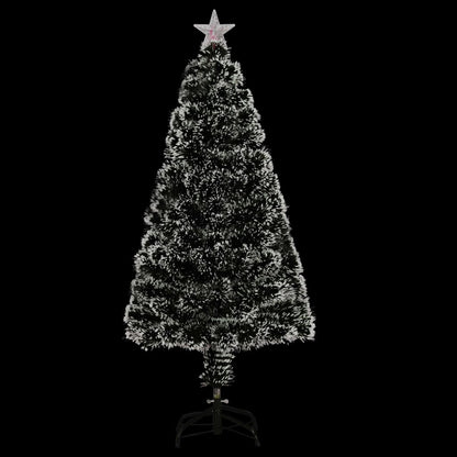 Albero di Natale Preilluminato con Supporto e LED 120 cm Fibra Ottica