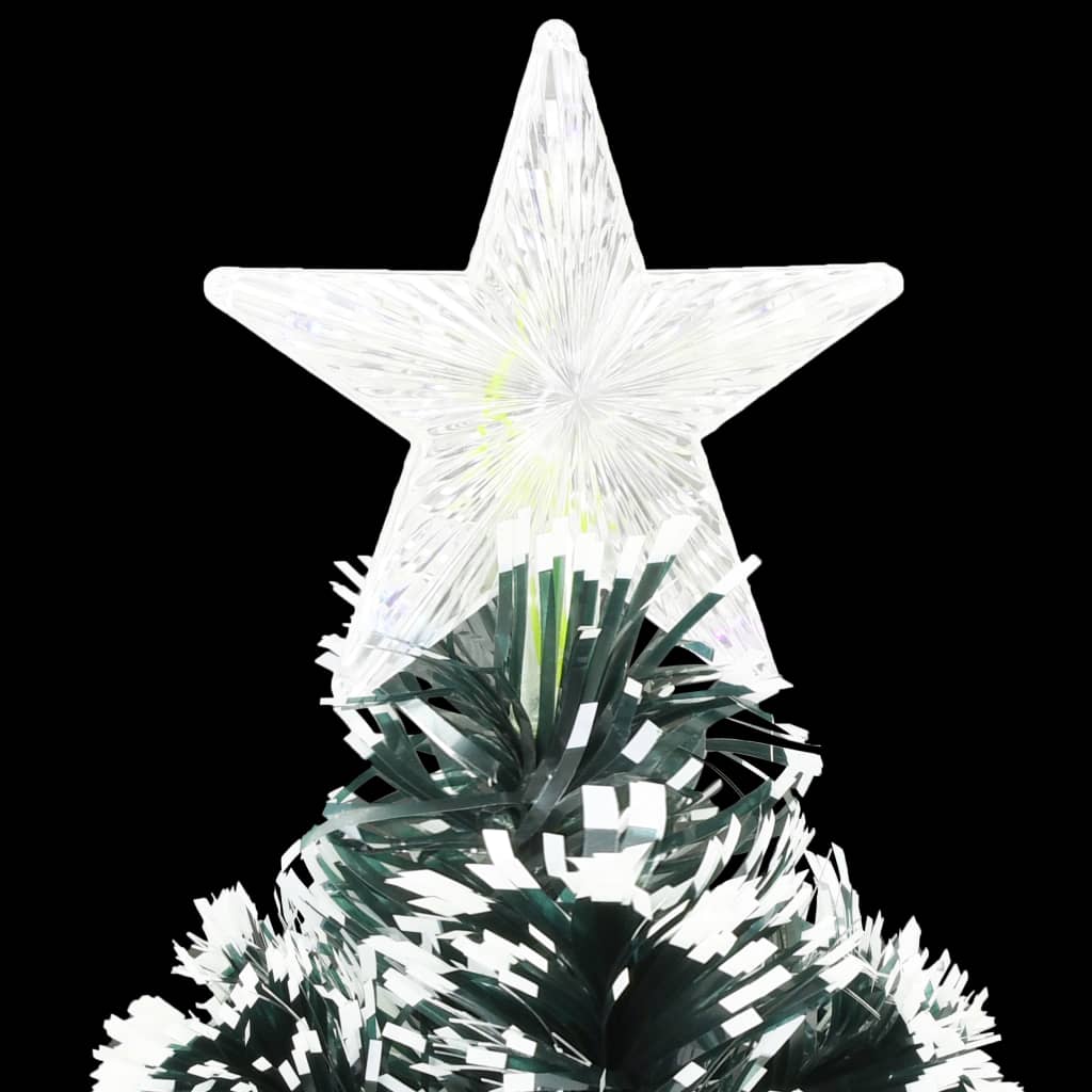 Albero di Natale Preilluminato con Supporto e LED 120 cm Fibra Ottica