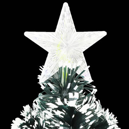 Albero di Natale Preilluminato con Supporto e LED 120 cm Fibra Ottica