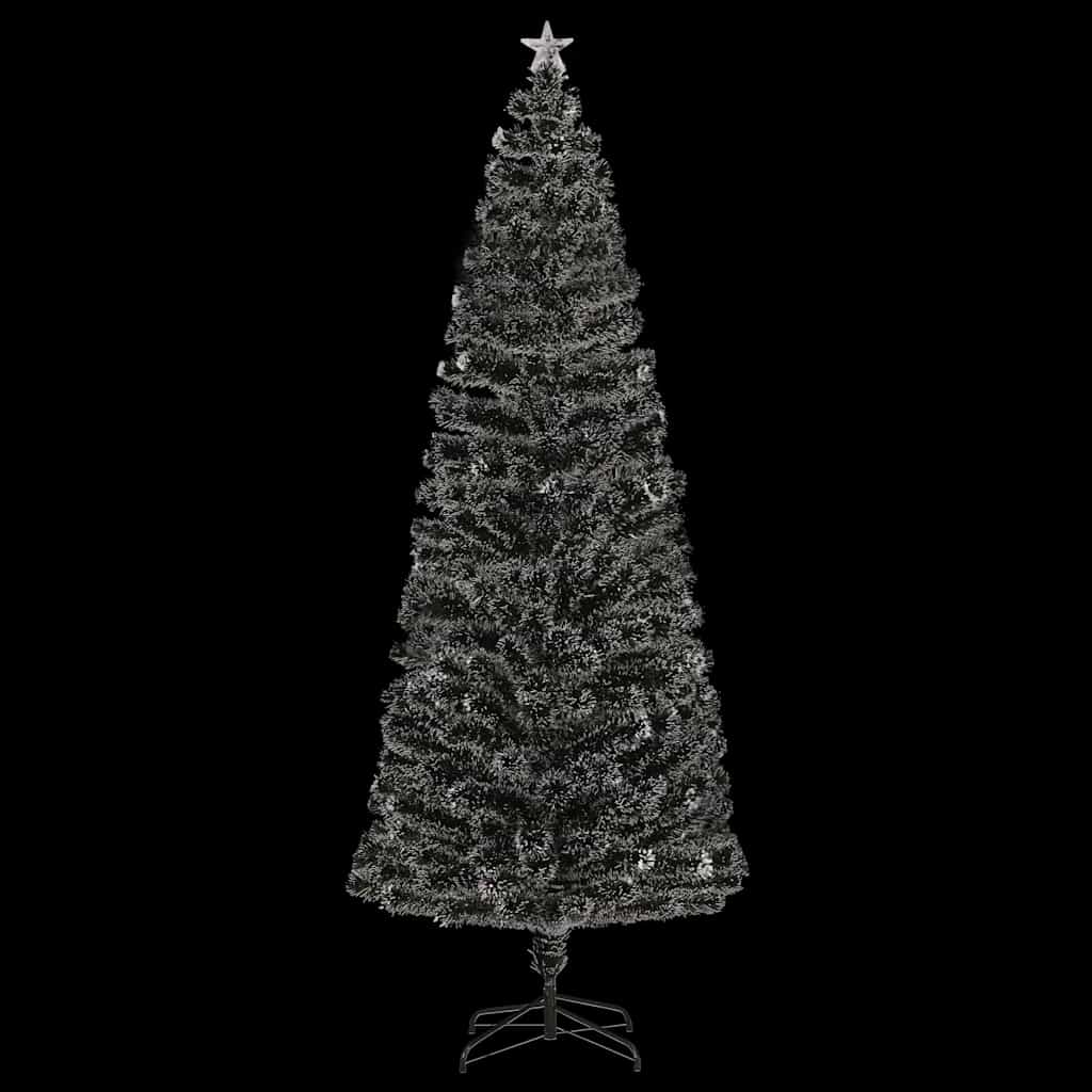 Albero di Natale Preilluminato con Supporto e LED 240 cm Fibra Ottica