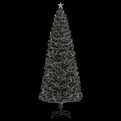 Albero di Natale Preilluminato con Supporto e LED 240 cm Fibra Ottica